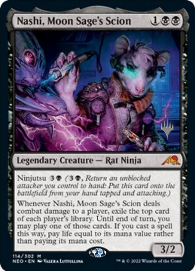 Nashi, Moon Sage's Scion (Promo Pack) [Kamigawa: Neon Dynasty Promos] | Shuffle n Cut Hobbies & Games
