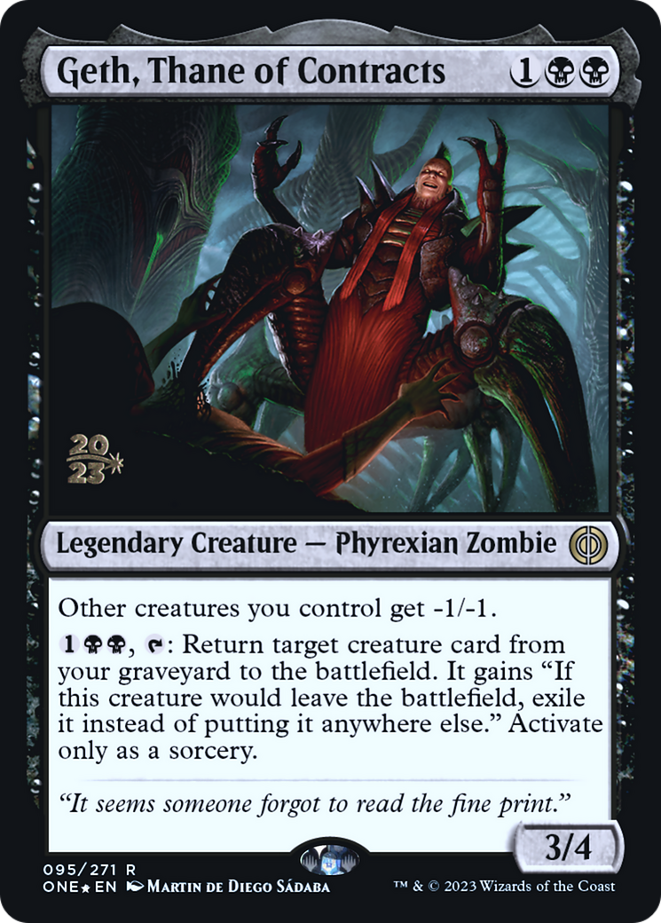 Geth, Thane of Contracts [Phyrexia: All Will Be One Prerelease Promos] | Shuffle n Cut Hobbies & Games