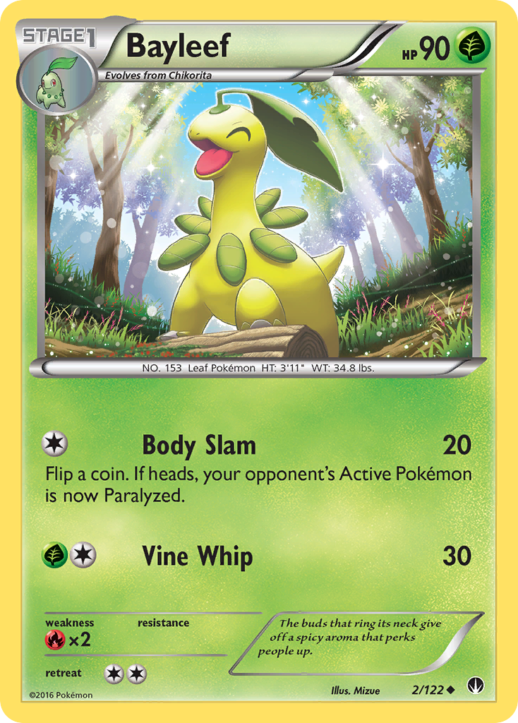 Bayleef (2/122) [XY: BREAKpoint] | Shuffle n Cut Hobbies & Games