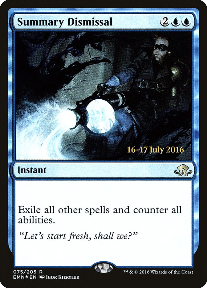 Summary Dismissal [Eldritch Moon Prerelease Promos] | Shuffle n Cut Hobbies & Games