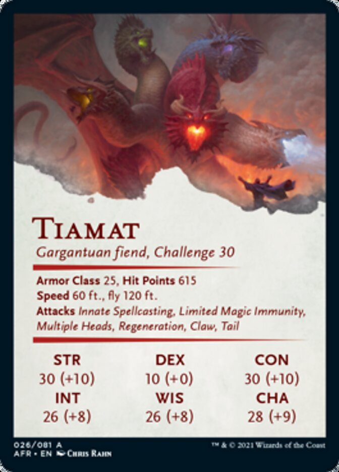 Tiamat Art Card [Dungeons & Dragons: Adventures in the Forgotten Realms Art Series] | Shuffle n Cut Hobbies & Games