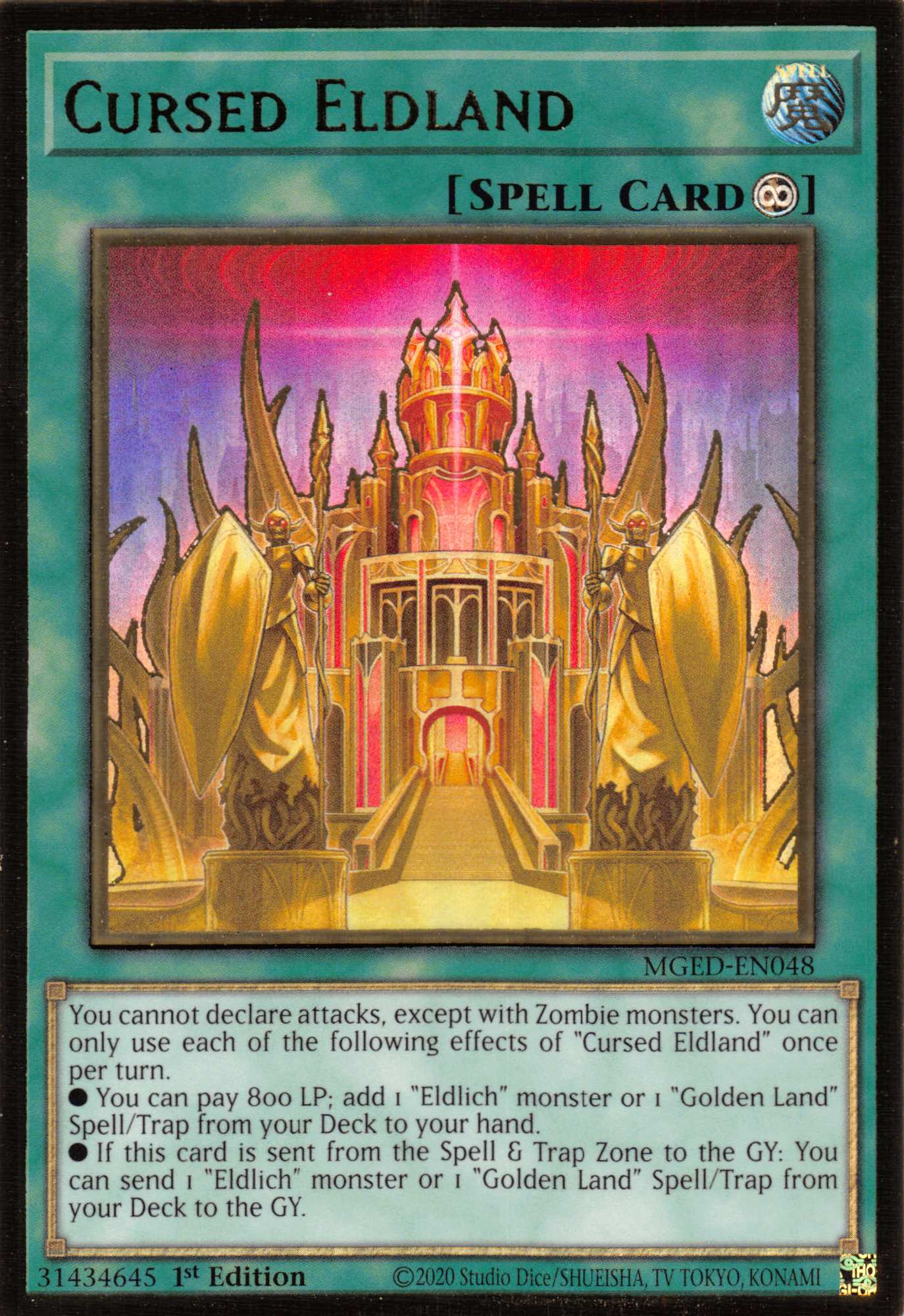 Cursed Eldland [MGED-EN048] Gold Rare | Shuffle n Cut Hobbies & Games