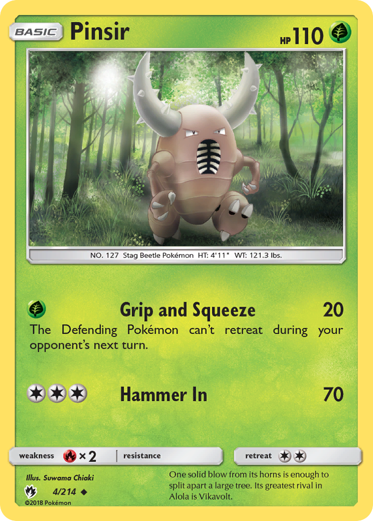 Pinsir (4/214) [Sun & Moon: Lost Thunder] | Shuffle n Cut Hobbies & Games