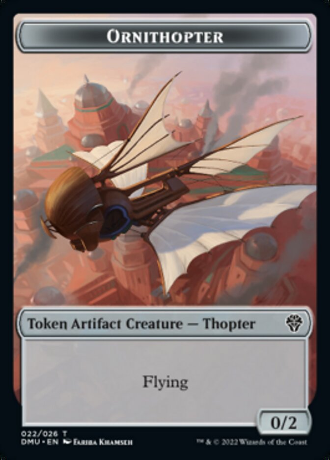 Phyrexian // Ornithopter Double-Sided Token [Dominaria United Tokens] | Shuffle n Cut Hobbies & Games
