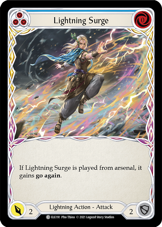 Lightning Surge (Blue) [ELE191] (Tales of Aria)  1st Edition Normal | Shuffle n Cut Hobbies & Games