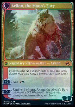 Arlinn, the Pack's Hope // Arlinn, the Moon's Fury [Innistrad: Midnight Hunt Prerelease Promos] | Shuffle n Cut Hobbies & Games