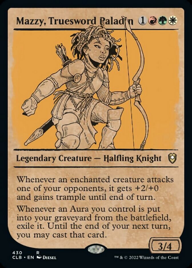 Mazzy, Truesword Paladin (Showcase) [Commander Legends: Battle for Baldur's Gate] | Shuffle n Cut Hobbies & Games