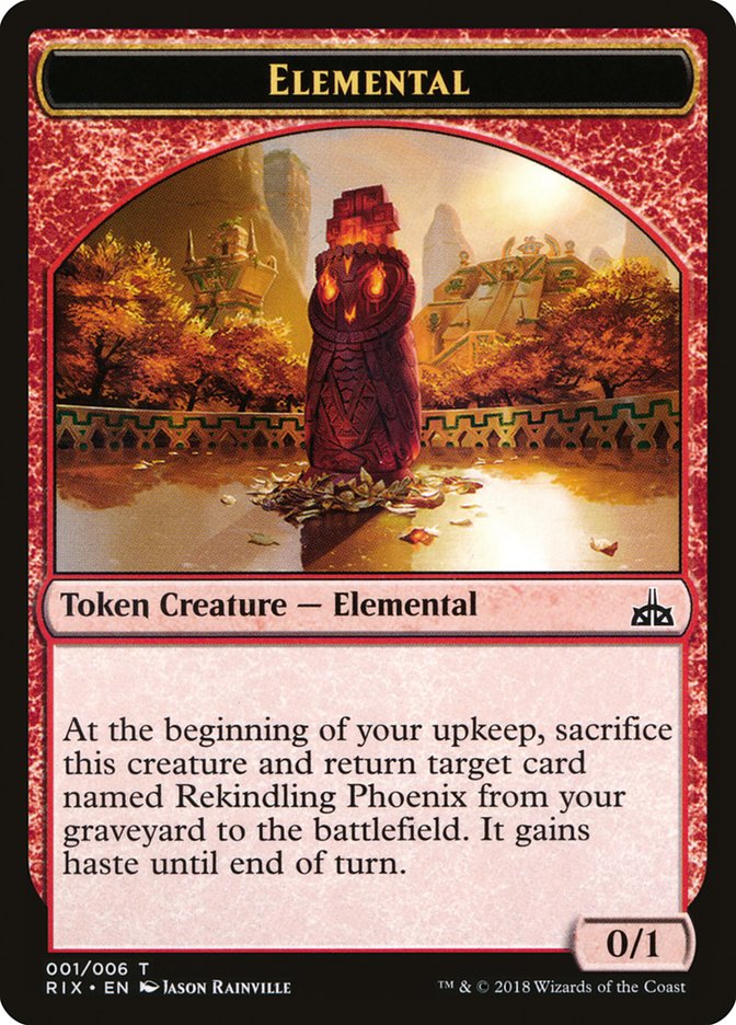 Elemental Token (001/006) [Rivals of Ixalan Tokens] | Shuffle n Cut Hobbies & Games