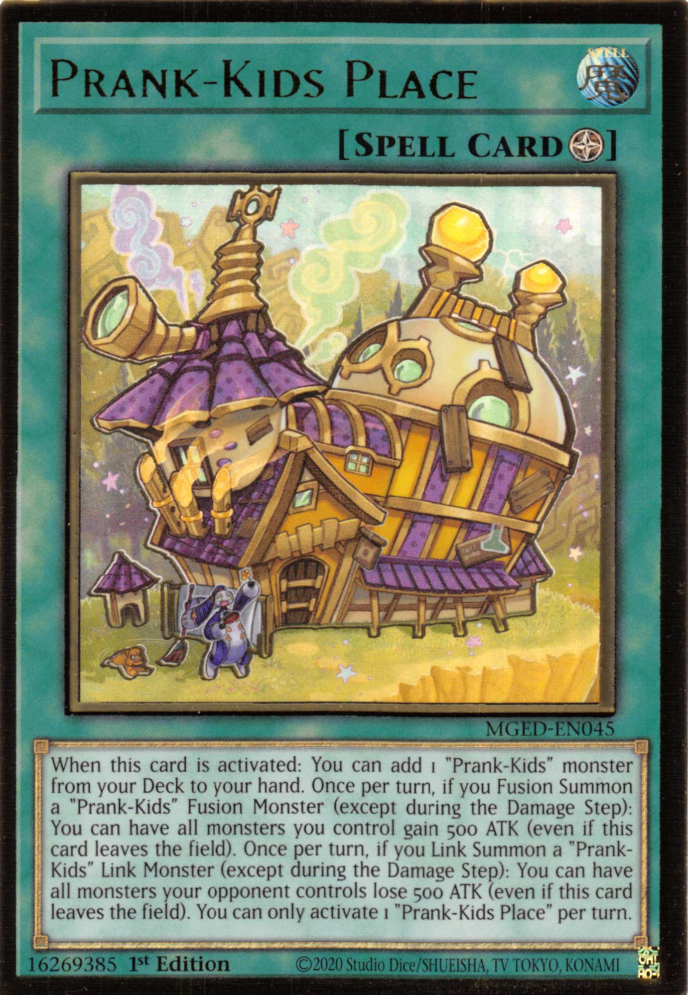 Prank-Kids Place [MGED-EN045] Gold Rare | Shuffle n Cut Hobbies & Games