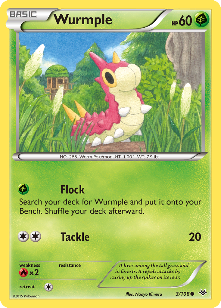 Wurmple (3/108) [XY: Roaring Skies] | Shuffle n Cut Hobbies & Games