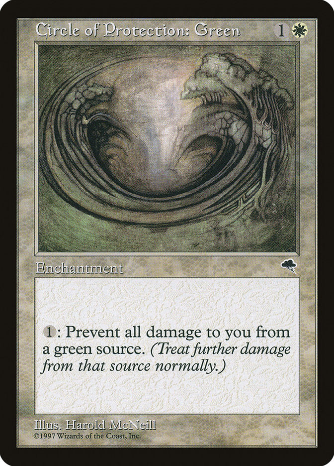 Circle of Protection: Green [Tempest] | Shuffle n Cut Hobbies & Games