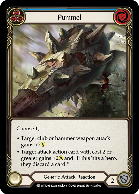 Pummel (Blue) [U-WTR208] (Welcome to Rathe Unlimited)  Unlimited Rainbow Foil | Shuffle n Cut Hobbies & Games
