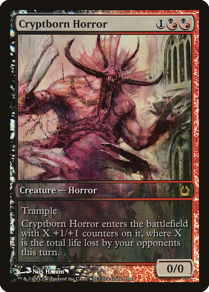 Cryptborn Horror (Game Day) (Extended Art) [Return to Ravnica Promos] | Shuffle n Cut Hobbies & Games