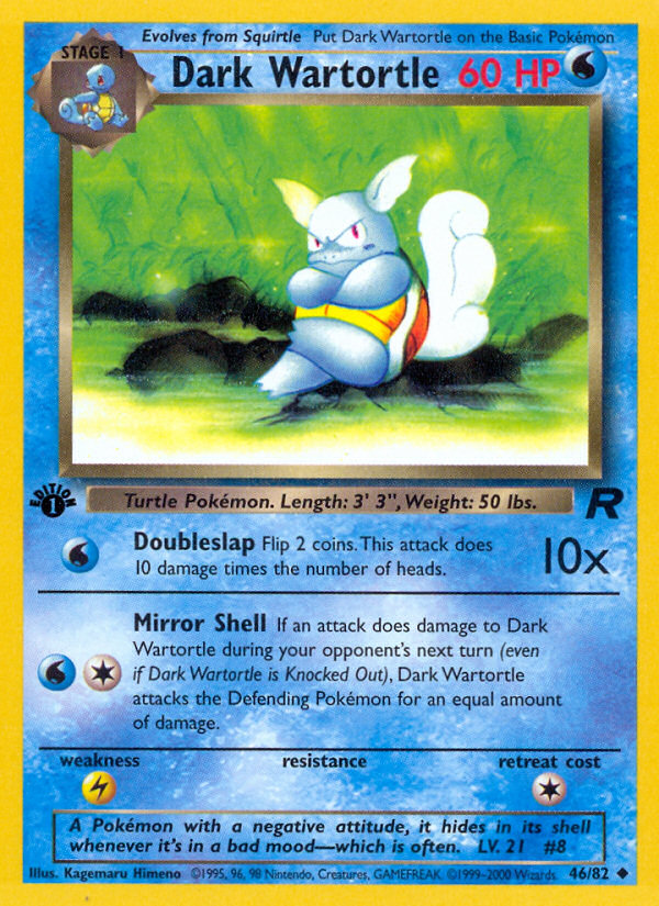 Dark Wartortle (46/82) [Team Rocket 1st Edition] | Shuffle n Cut Hobbies & Games