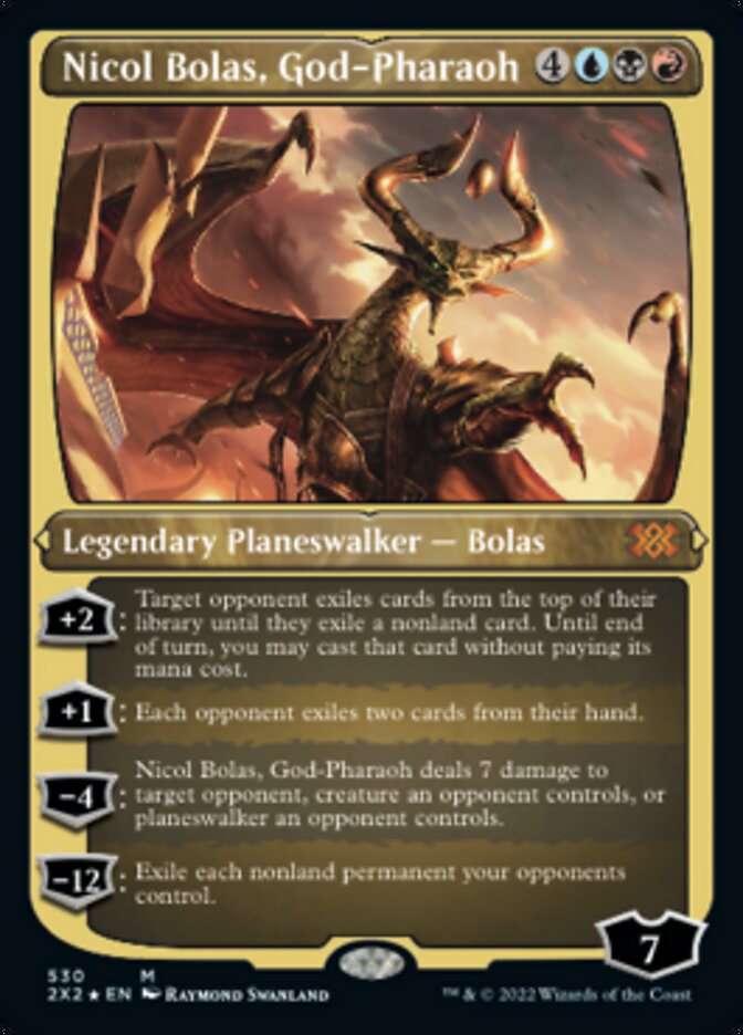 Nicol Bolas, God-Pharaoh (Foil Etched) [Double Masters 2022] | Shuffle n Cut Hobbies & Games