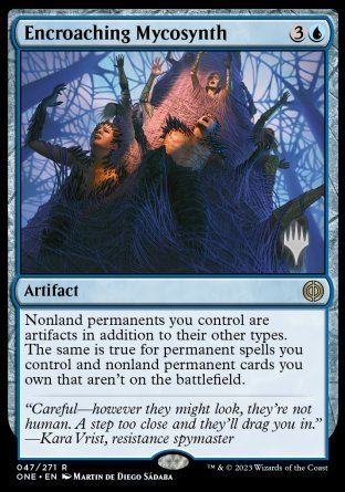 Encroaching Mycosynth (Promo Pack) [Phyrexia: All Will Be One Promos] | Shuffle n Cut Hobbies & Games