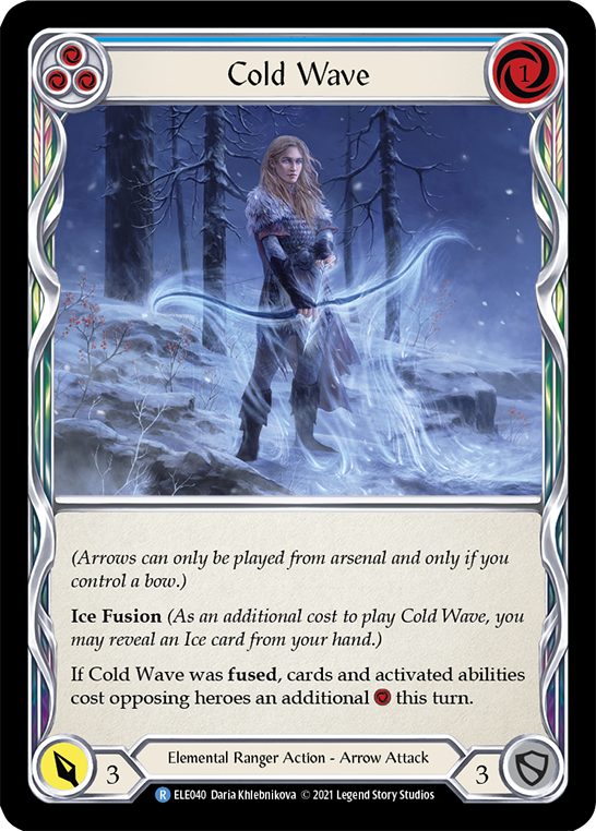 Cold Wave (Blue) [ELE040] (Tales of Aria)  1st Edition Rainbow Foil | Shuffle n Cut Hobbies & Games