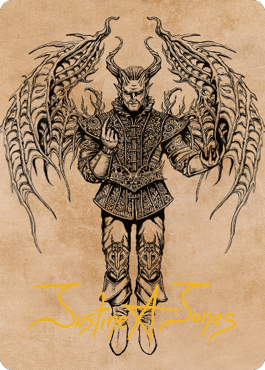Raphael, Fiendish Savior Art Card (75) (Gold-Stamped Signature) [Commander Legends: Battle for Baldur's Gate Art Series] | Shuffle n Cut Hobbies & Games