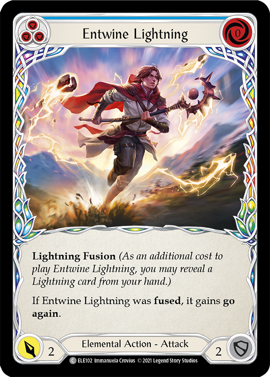 Entwine Lightning (Blue) [ELE102] (Tales of Aria)  1st Edition Rainbow Foil | Shuffle n Cut Hobbies & Games
