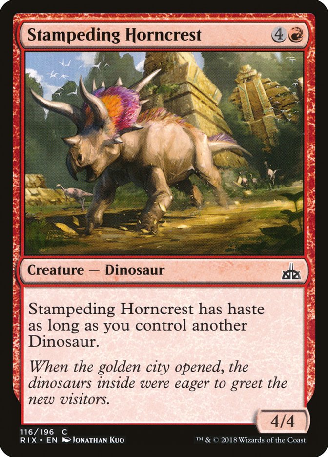 Stampeding Horncrest [Rivals of Ixalan] | Shuffle n Cut Hobbies & Games