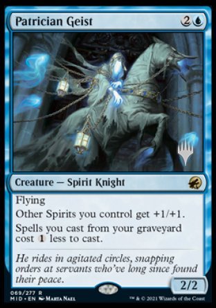 Patrician Geist (Promo Pack) [Innistrad: Midnight Hunt Promos] | Shuffle n Cut Hobbies & Games