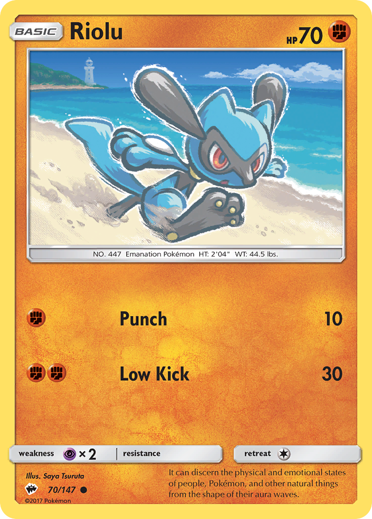 Riolu (70/147) [Sun & Moon: Burning Shadows] | Shuffle n Cut Hobbies & Games