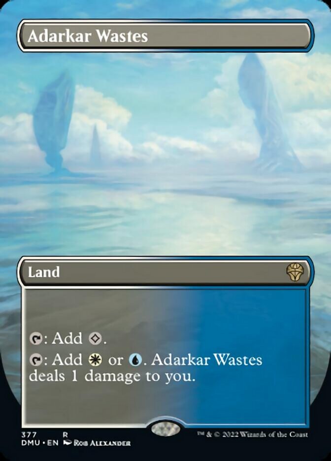 Adarkar Wastes (Borderless Alternate Art) [Dominaria United] | Shuffle n Cut Hobbies & Games