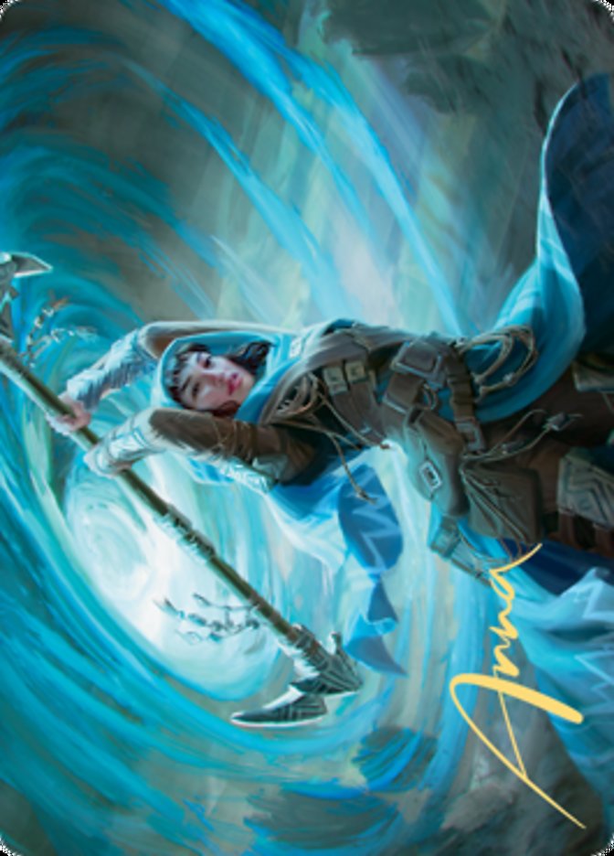 Sea Gate Stormcaller Art Card (Gold-Stamped Signature) [Zendikar Rising Art Series] | Shuffle n Cut Hobbies & Games