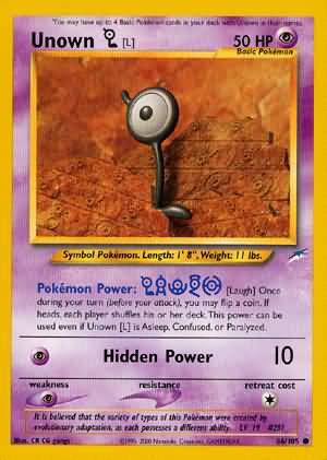 Unown [L] (86/105) [Neo Destiny Unlimited] | Shuffle n Cut Hobbies & Games