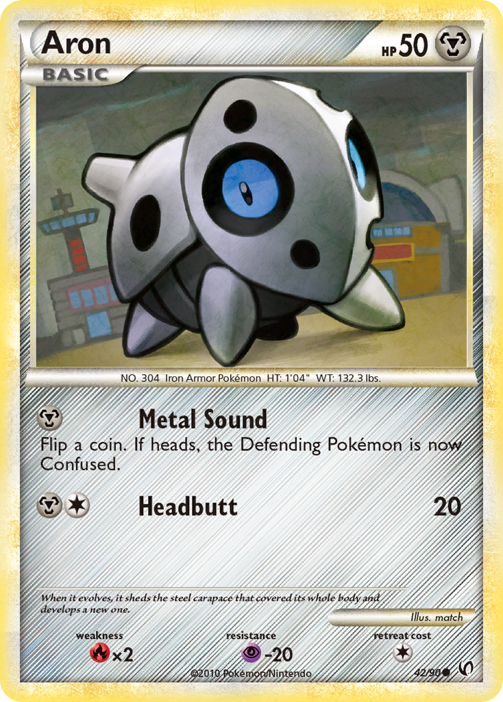 Aron (42/90) [HeartGold & SoulSilver: Undaunted] | Shuffle n Cut Hobbies & Games