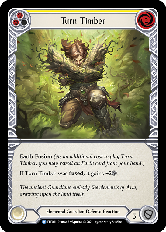 Turn Timber (Yellow) [ELE011] (Tales of Aria)  1st Edition Rainbow Foil | Shuffle n Cut Hobbies & Games