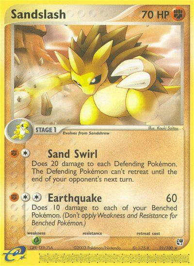 Sandslash (21/100) [EX: Sandstorm] | Shuffle n Cut Hobbies & Games