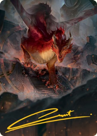 Red Dragon Art Card (Gold-Stamped Signature) [Dungeons & Dragons: Adventures in the Forgotten Realms Art Series] | Shuffle n Cut Hobbies & Games