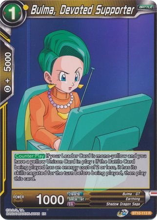 Bulma, Devoted Supporter [BT10-113] | Shuffle n Cut Hobbies & Games