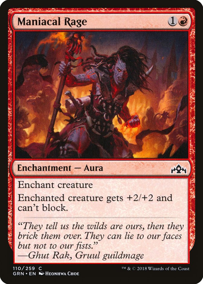 Maniacal Rage [Guilds of Ravnica] | Shuffle n Cut Hobbies & Games