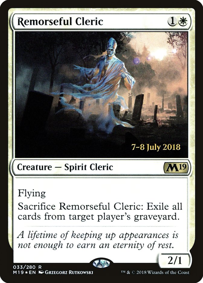 Remorseful Cleric [Core Set 2019 Prerelease Promos] | Shuffle n Cut Hobbies & Games