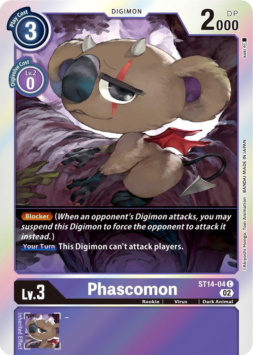 Phascomon [ST14-04] [Starter Deck: Beelzemon Advanced Deck Set] | Shuffle n Cut Hobbies & Games