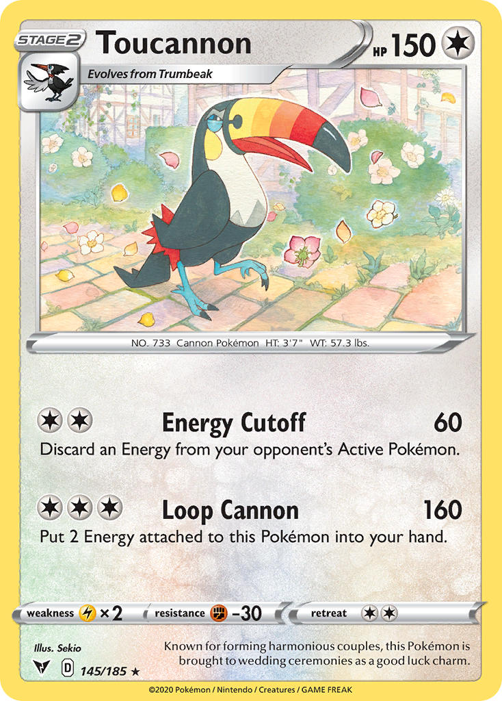 Toucannon (145/185) [Sword & Shield: Vivid Voltage] | Shuffle n Cut Hobbies & Games