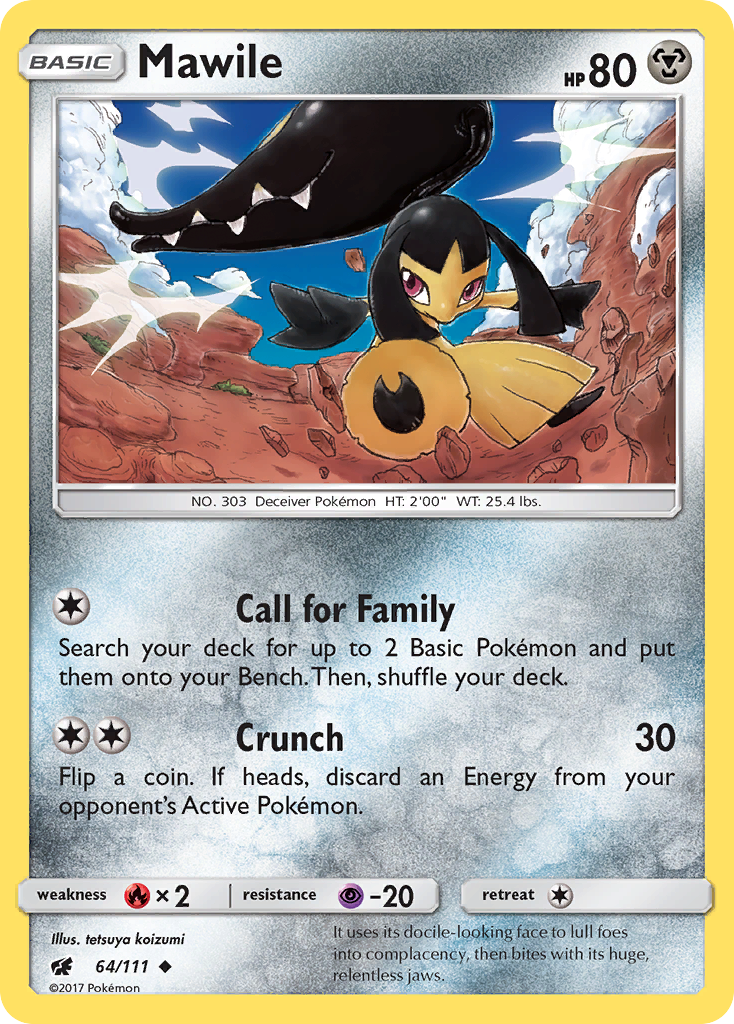 Mawile (64/111) [Sun & Moon: Crimson Invasion] | Shuffle n Cut Hobbies & Games