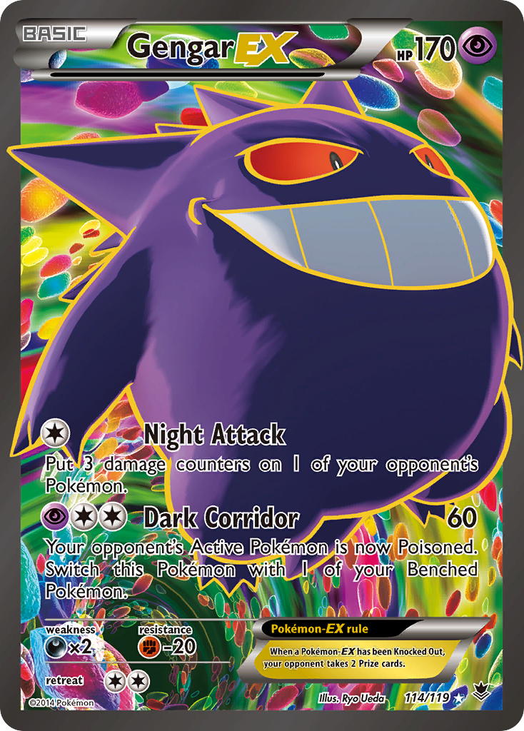 Gengar EX (114/119) [XY: Phantom Forces] | Shuffle n Cut Hobbies & Games