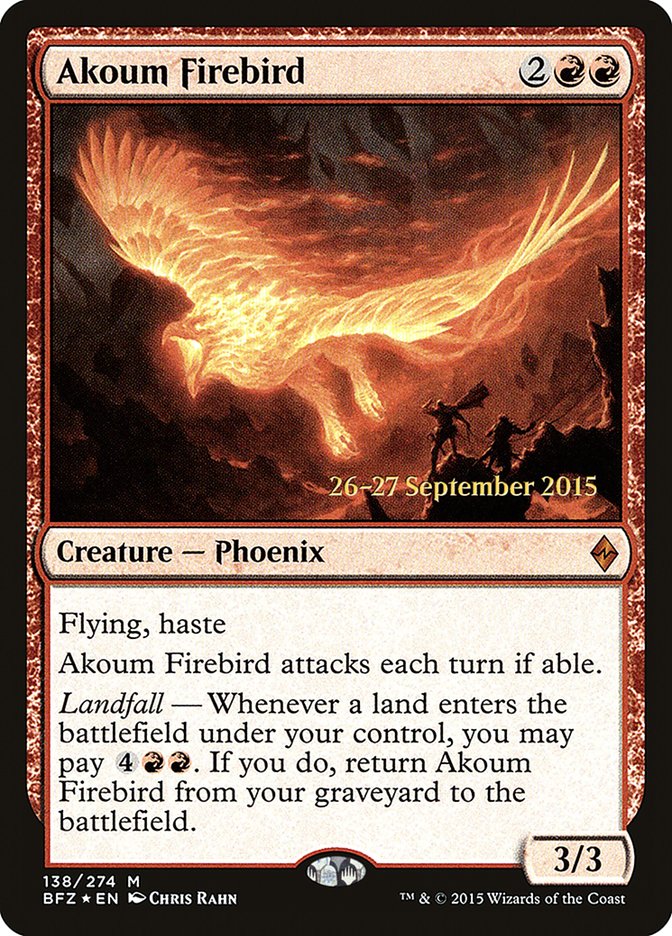 Akoum Firebird [Battle for Zendikar Prerelease Promos] | Shuffle n Cut Hobbies & Games