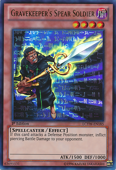 Gravekeeper's Spear Soldier [LCYW-EN185] Ultra Rare | Shuffle n Cut Hobbies & Games