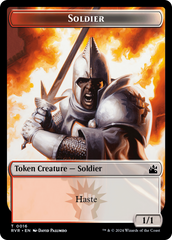 Elf Knight // Soldier Double-Sided Token [Ravnica Remastered Tokens] | Shuffle n Cut Hobbies & Games
