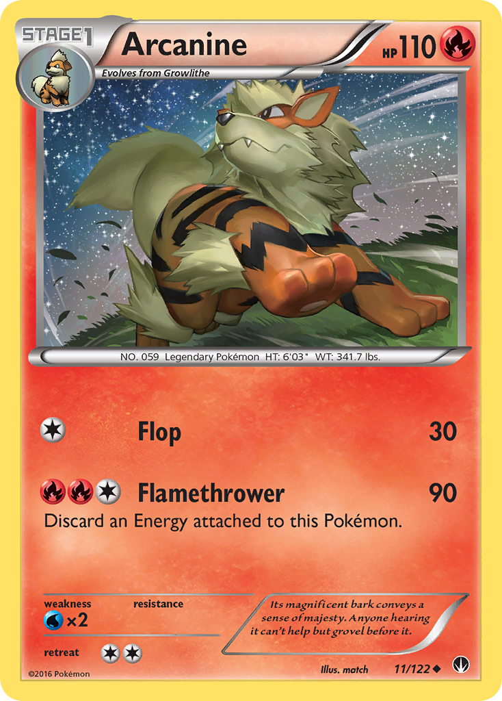 Arcanine (11/122) [XY: BREAKpoint] | Shuffle n Cut Hobbies & Games