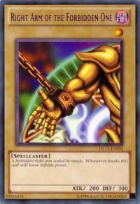 Right Arm of the Forbidden One (Purple) [DL11-EN004] Rare | Shuffle n Cut Hobbies & Games