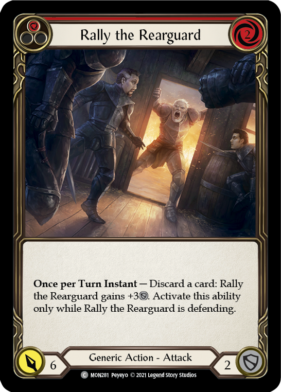 Rally the Rearguard (Red) (Rainbow Foil) [MON281-RF] 1st Edition Rainbow Foil | Shuffle n Cut Hobbies & Games