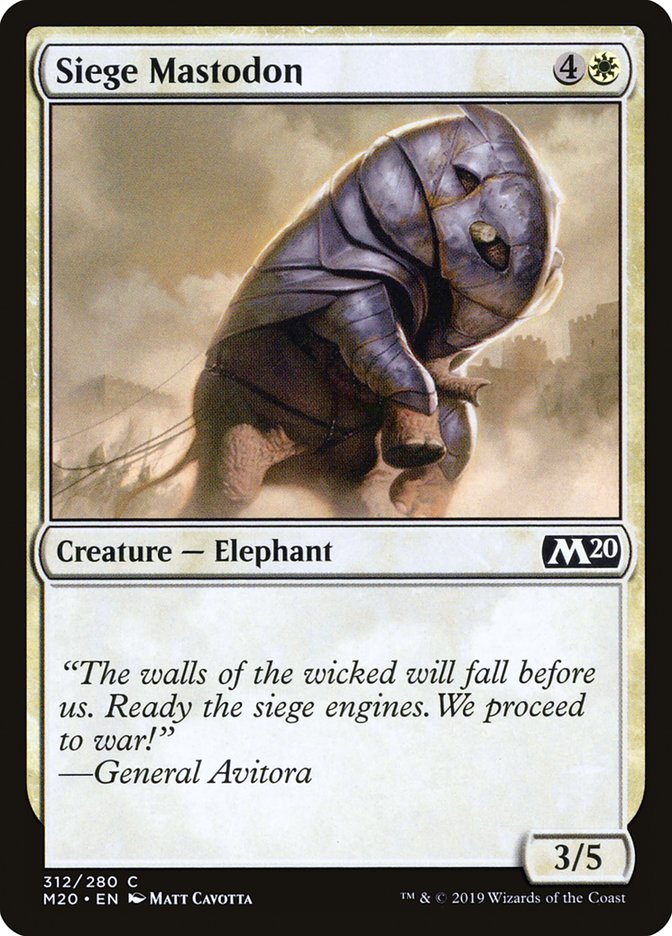 Siege Mastodon [Core Set 2020] | Shuffle n Cut Hobbies & Games