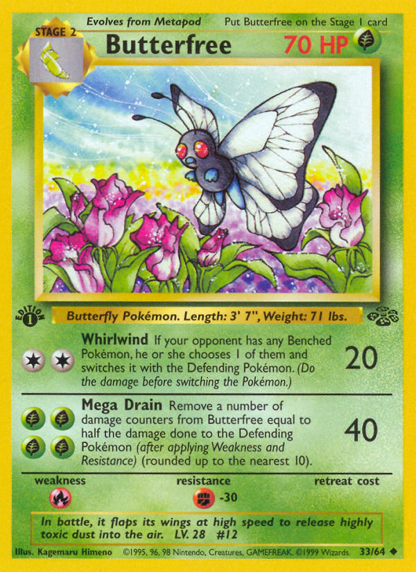 Butterfree (33/64) [Jungle 1st Edition] | Shuffle n Cut Hobbies & Games