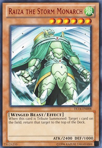 Raiza the Storm Monarch (Red) [DL14-EN008] Rare | Shuffle n Cut Hobbies & Games