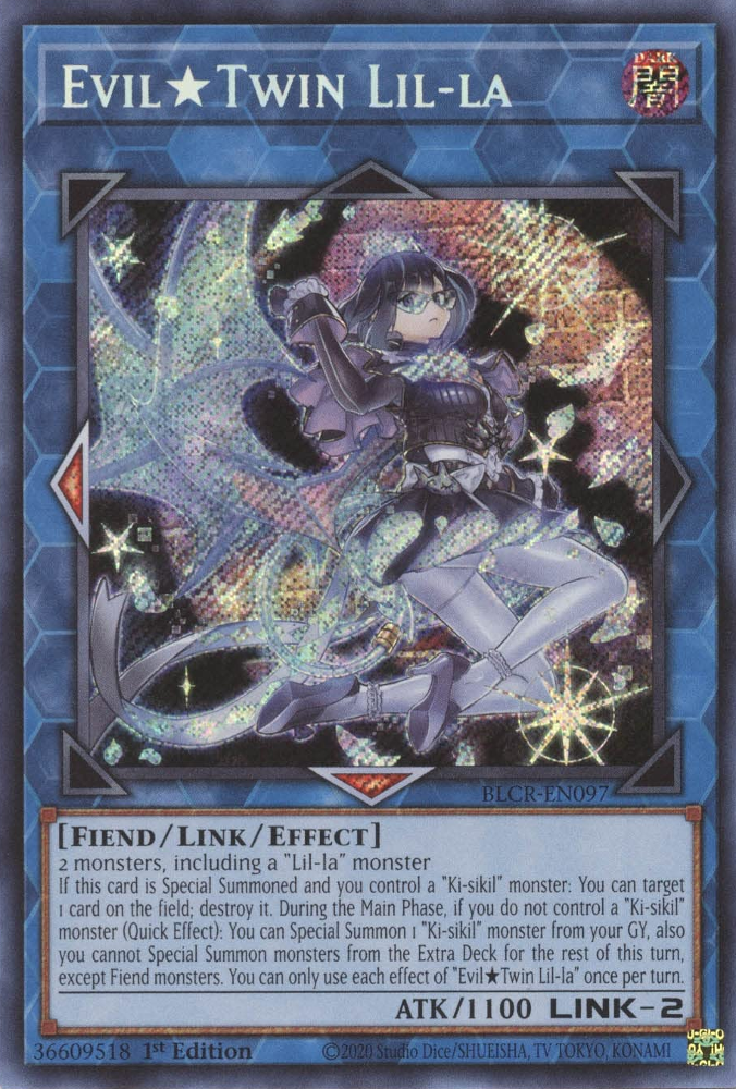 Evil Twin Lil-la [BLCR-EN097] Secret Rare | Shuffle n Cut Hobbies & Games